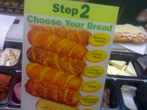 Choose your bread.