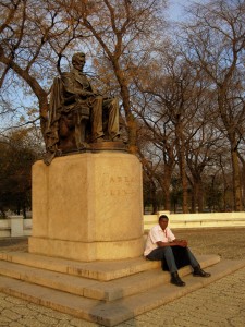 By the Lincoln Statue at Grant Park, Chicago